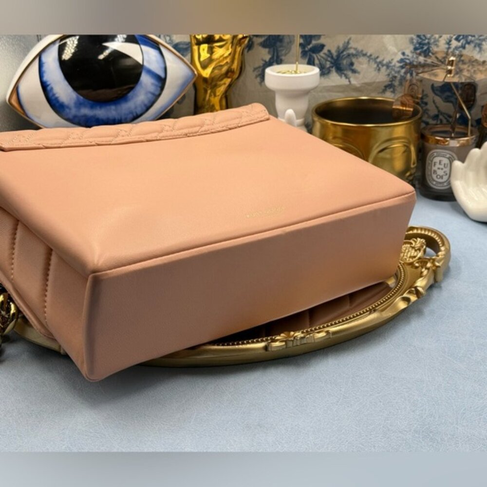 🆕 KURT GEIGER LONDON 🧿 NWOT Large Kensington Long Flap East West Bag, Peach - Picture 9 of 16